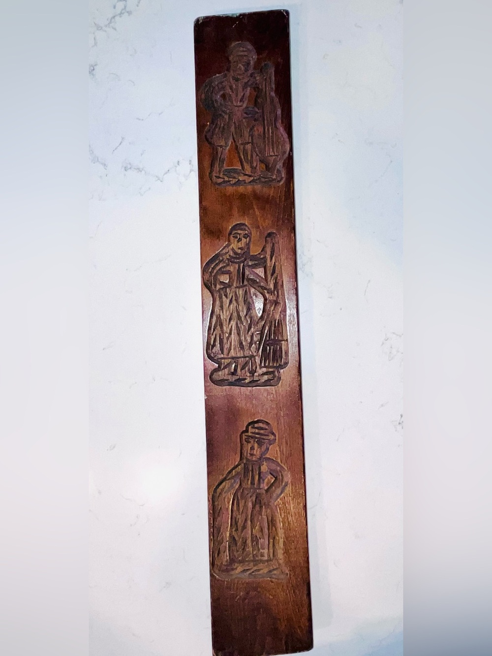 Vintage Wooden Speculaas  Springerle Dutch cookie press wall decor handmade 28”